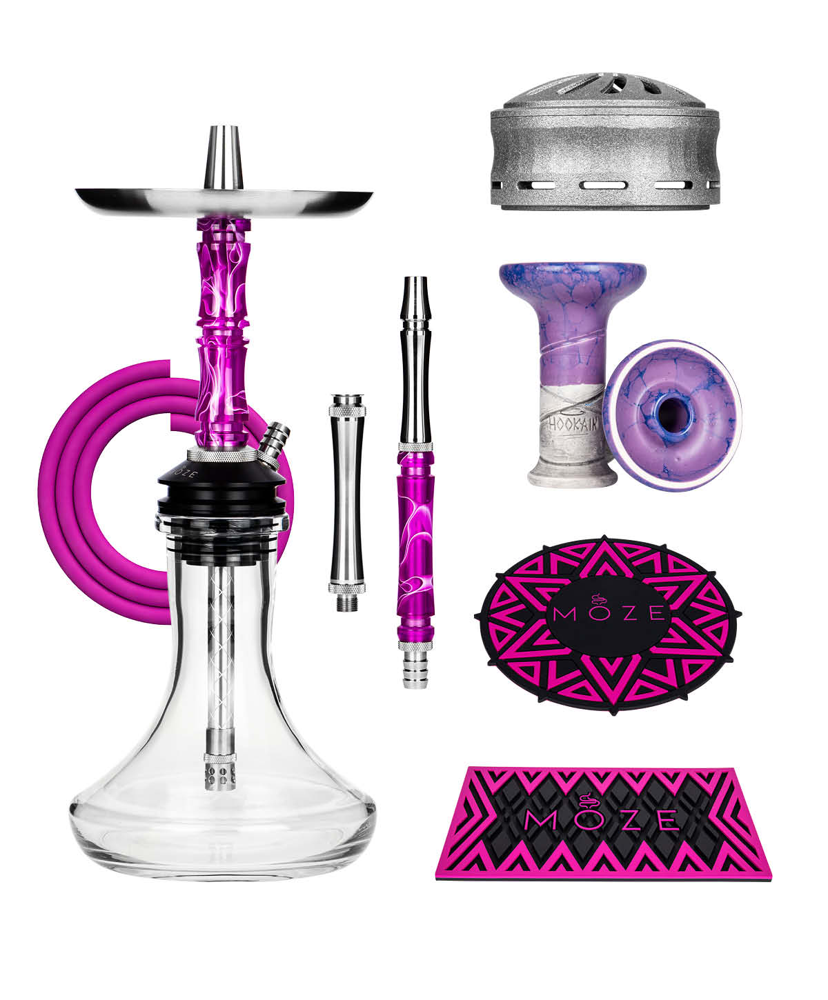 Moze Breeze Two Black Week Bundle - Wavy Purple Shisha