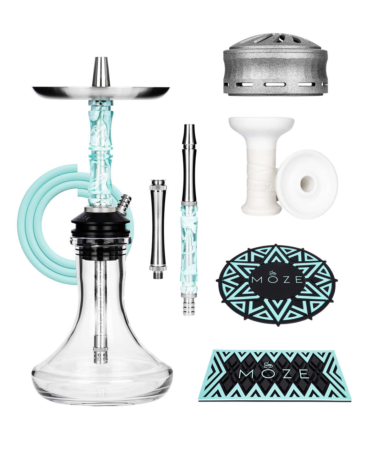 Moze Breeze Two Black Week Bundle - Wavy Mint Shisha