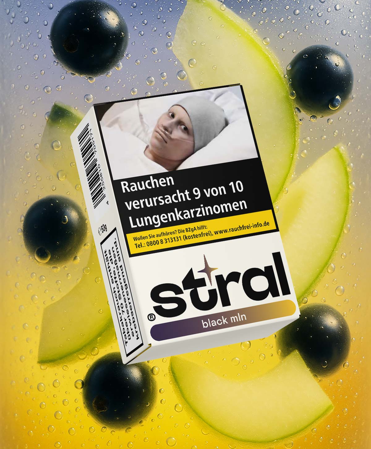 stral black mln 50g Hookah Tobacco