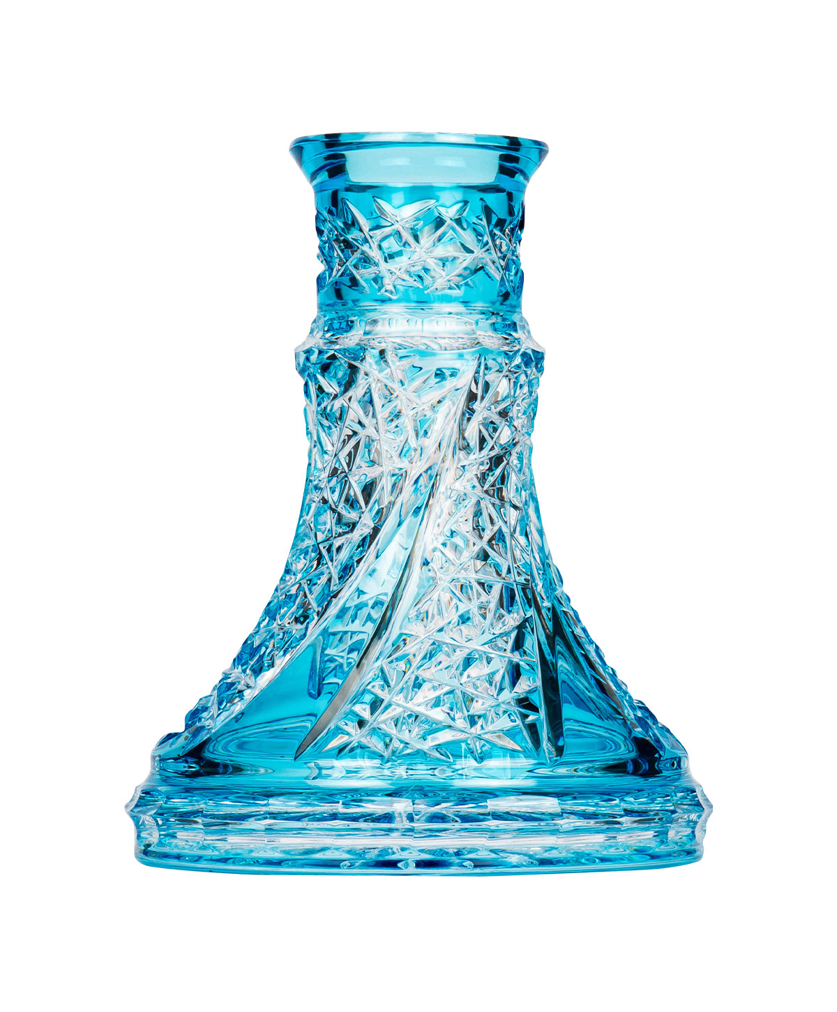 Caesar Crystal Small Fan Cut - Turqouise Shisha Bowl