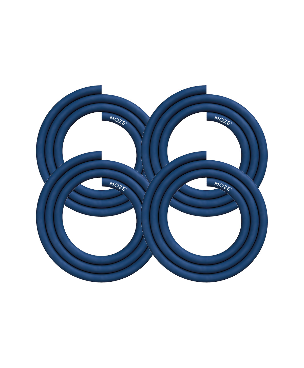 Moze Silicone Hose Blue 4er Set Shisha hose
