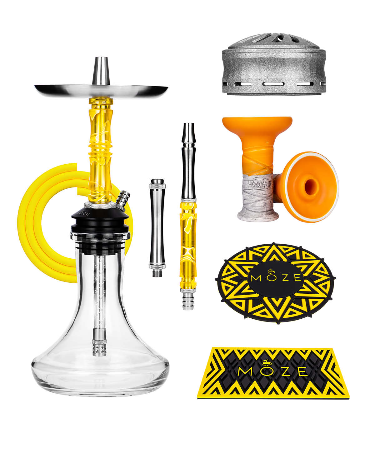 Moze Breeze Two Black Week Bundle - Wavy Yellow Shisha