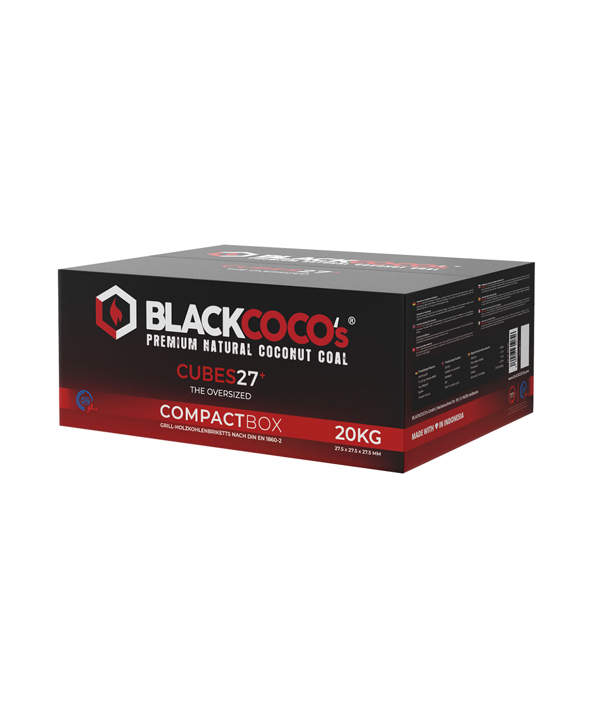 BlackCocos Shisha Kohle 27er 20kg Shisha Kohle