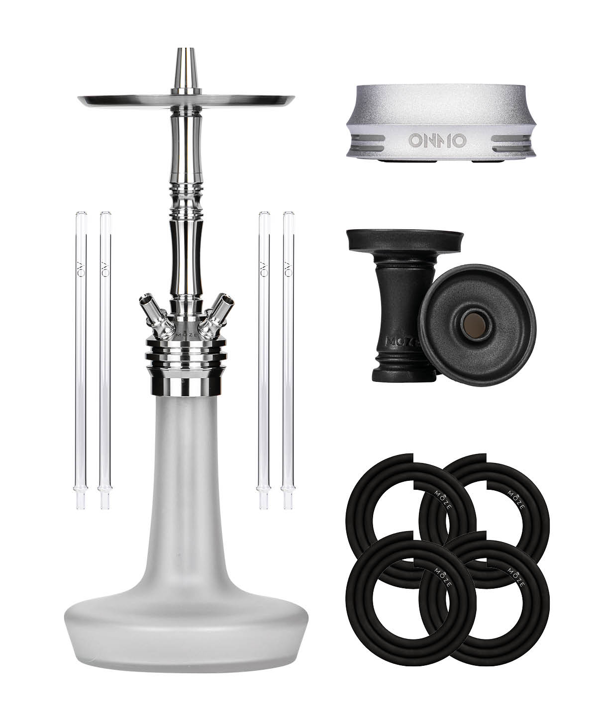 Moze Varity Squad Silver - Frosted - Silver Steel Bundle Hookah