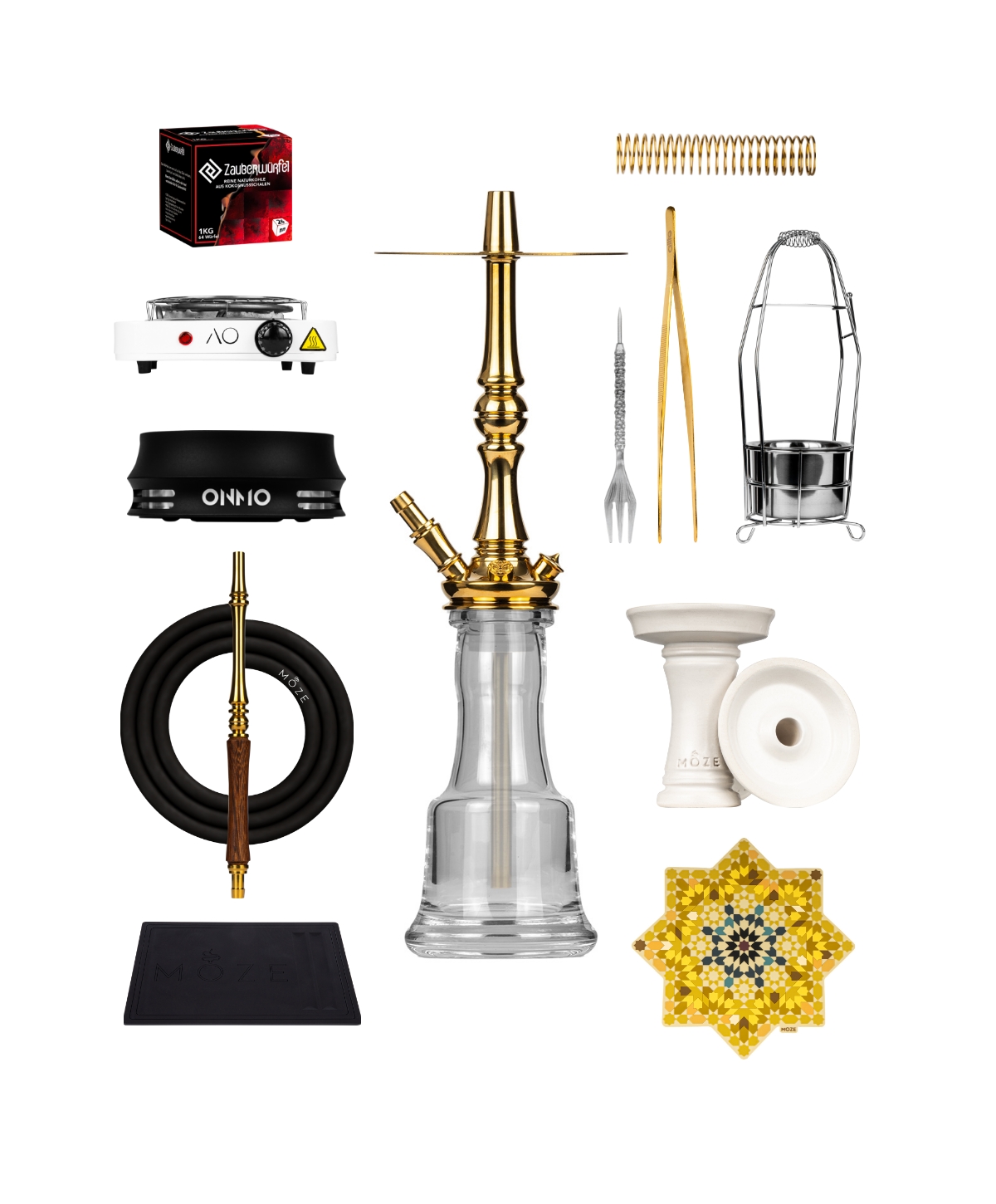 Moze Tradi M - Gold - Standard Glas All in One Bundle