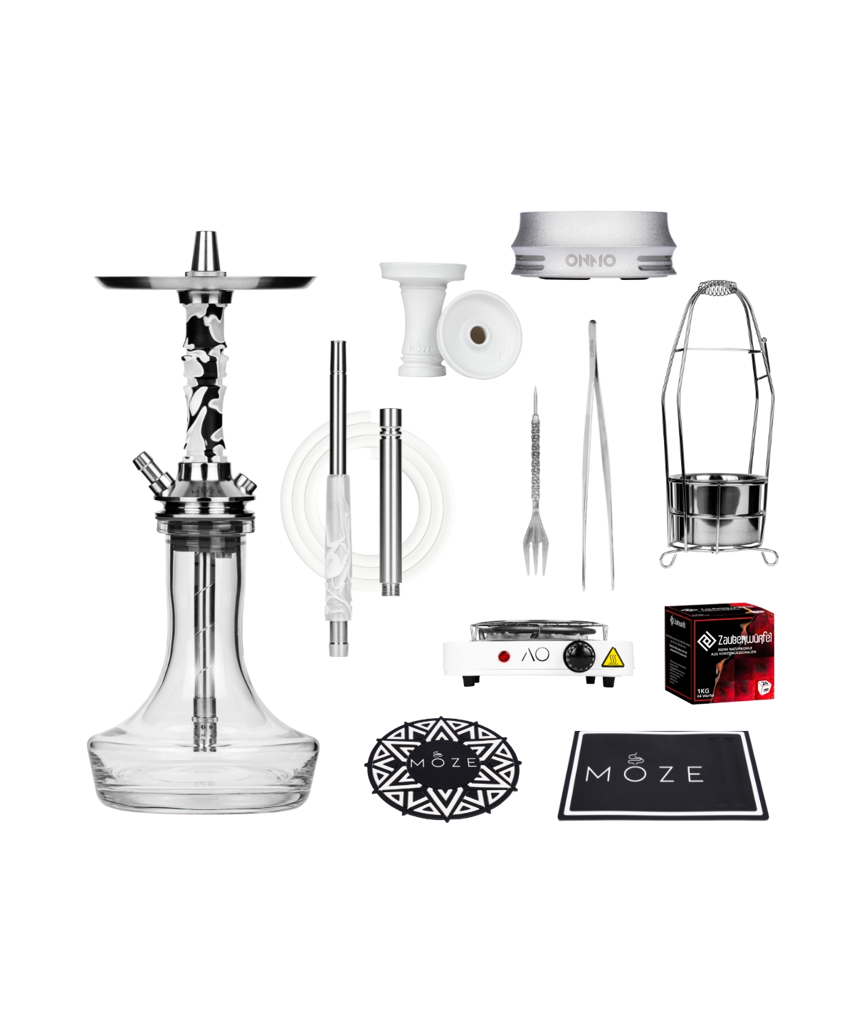 Moze Breeze Pro - Candy Line Grey/White All in One Bundle