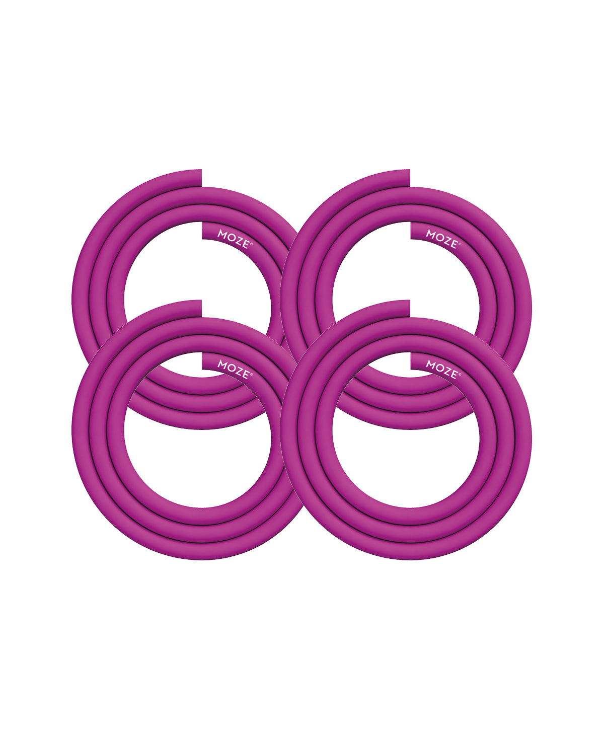 Moze Silicone Hose Purple 4er Set Shisha hose