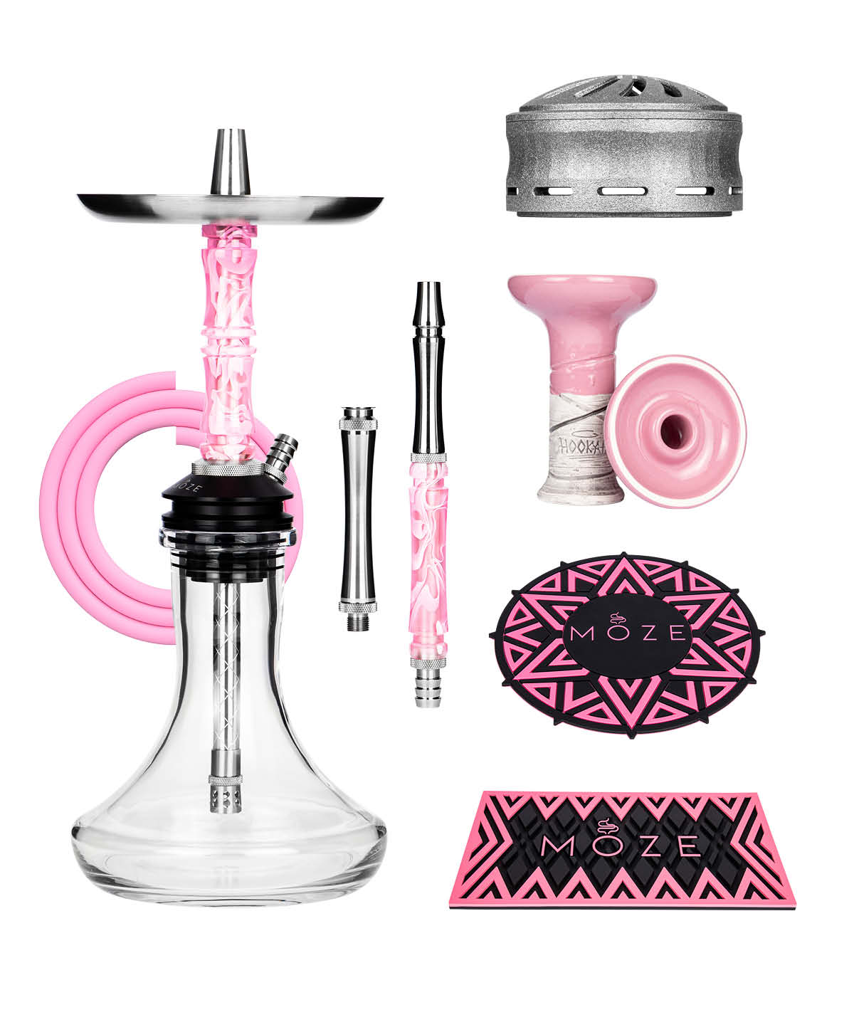 Moze Breeze Two Black Week Bundle - Wavy Pink Shisha