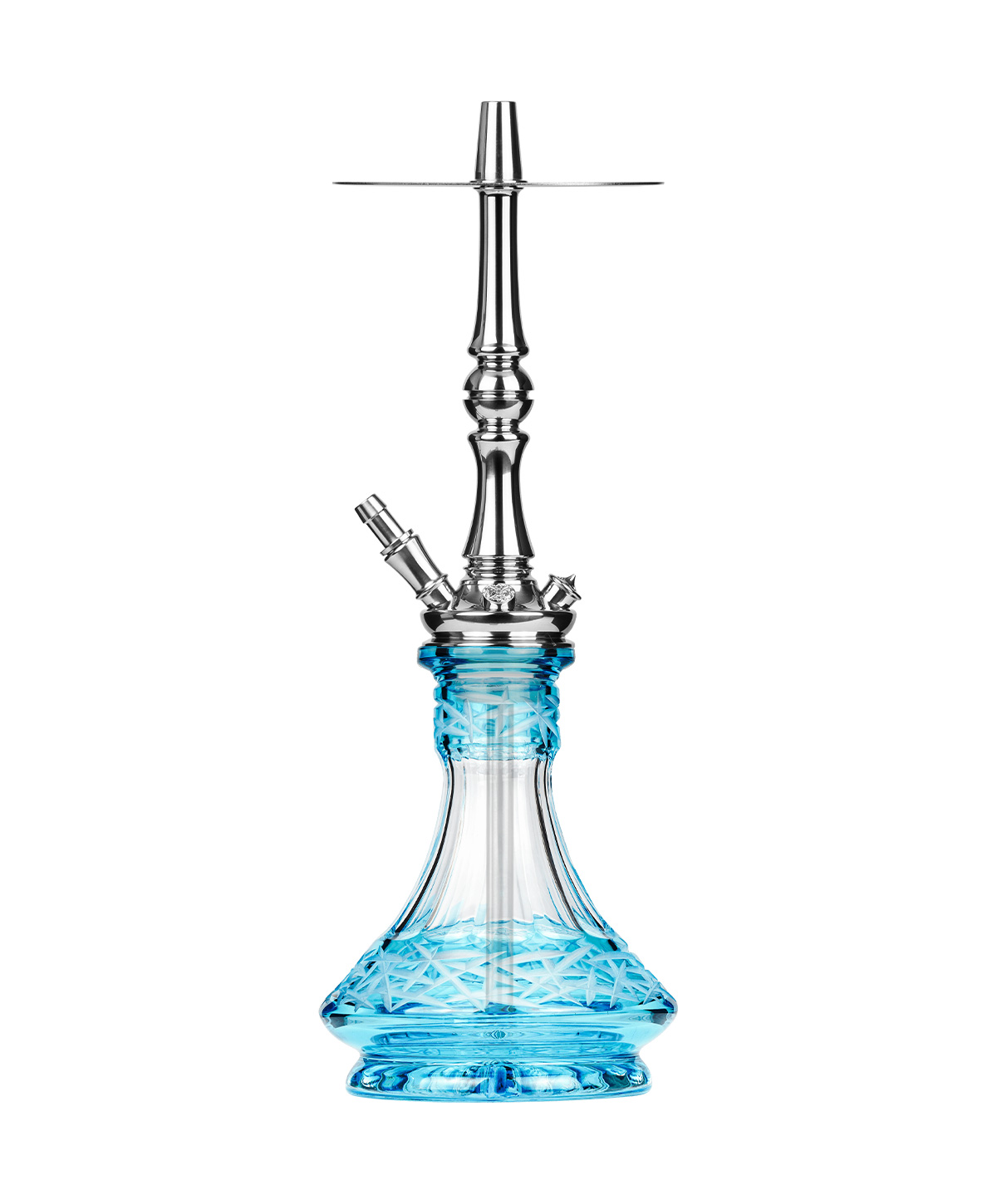 Moze Tradi M - Silver - Caesar Crystal Turquoise Hookah Moze Tradi M - Silver - Caesar Crystal Turquoise Hookah