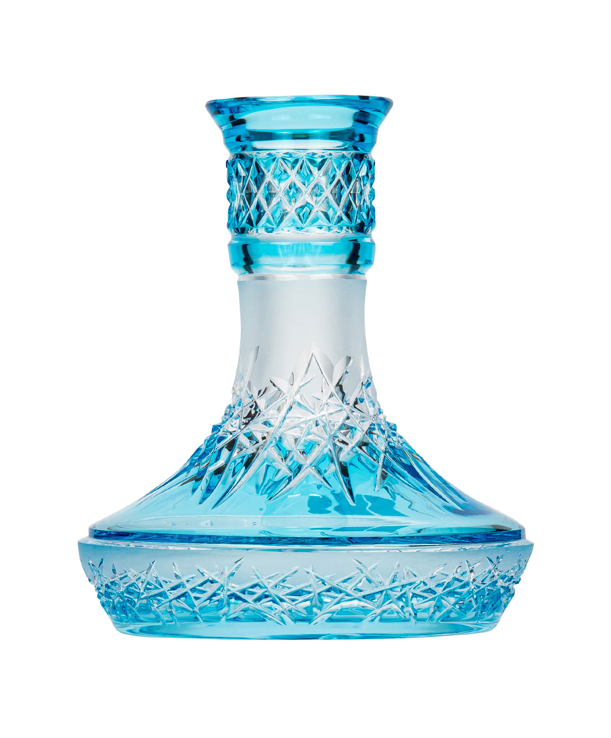 Caesar Crystal Small Arc - Hoarfrost Up - Turquoise Hookah Glass Caesar Crystal Small Arc - Hoarfrost Up - Turquoise Hookah Glass