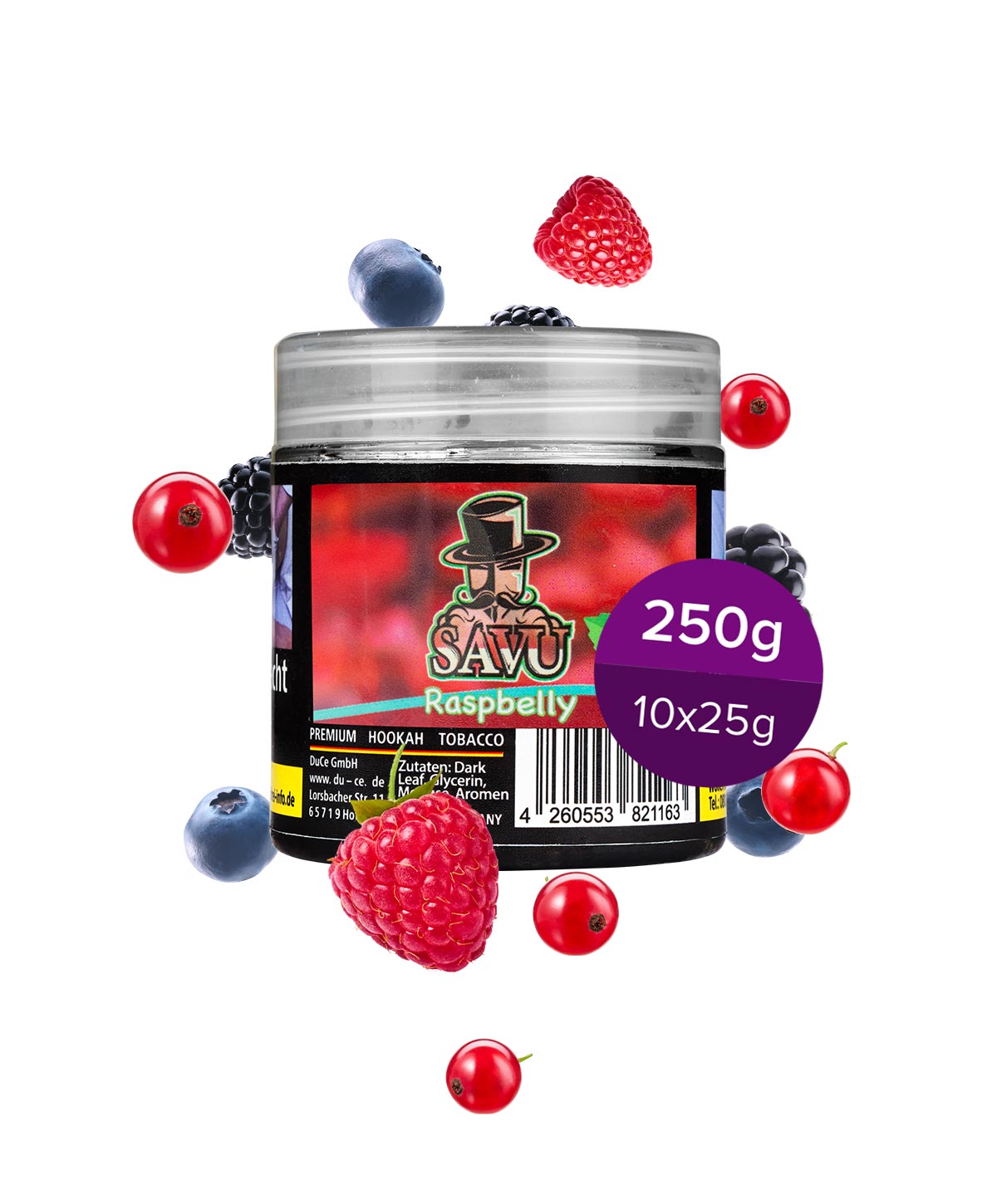 Savu Raspbelly 250g Shisha Tabak