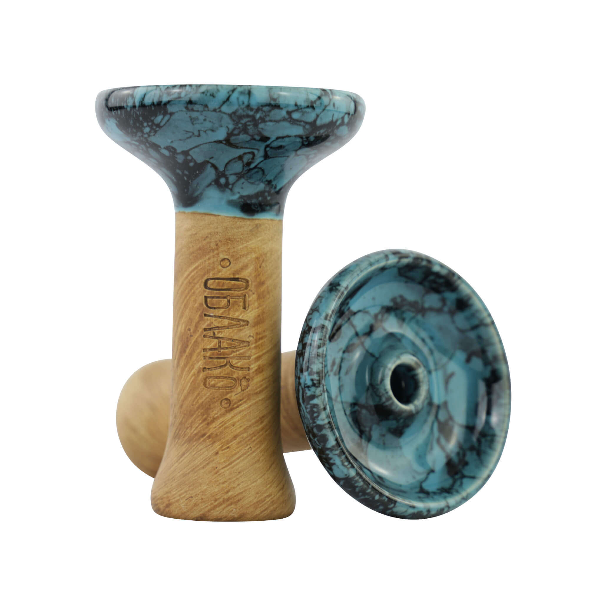 Oblako Phunnel M - Glazed Marble Light Blue/Black Shisha Kopf
