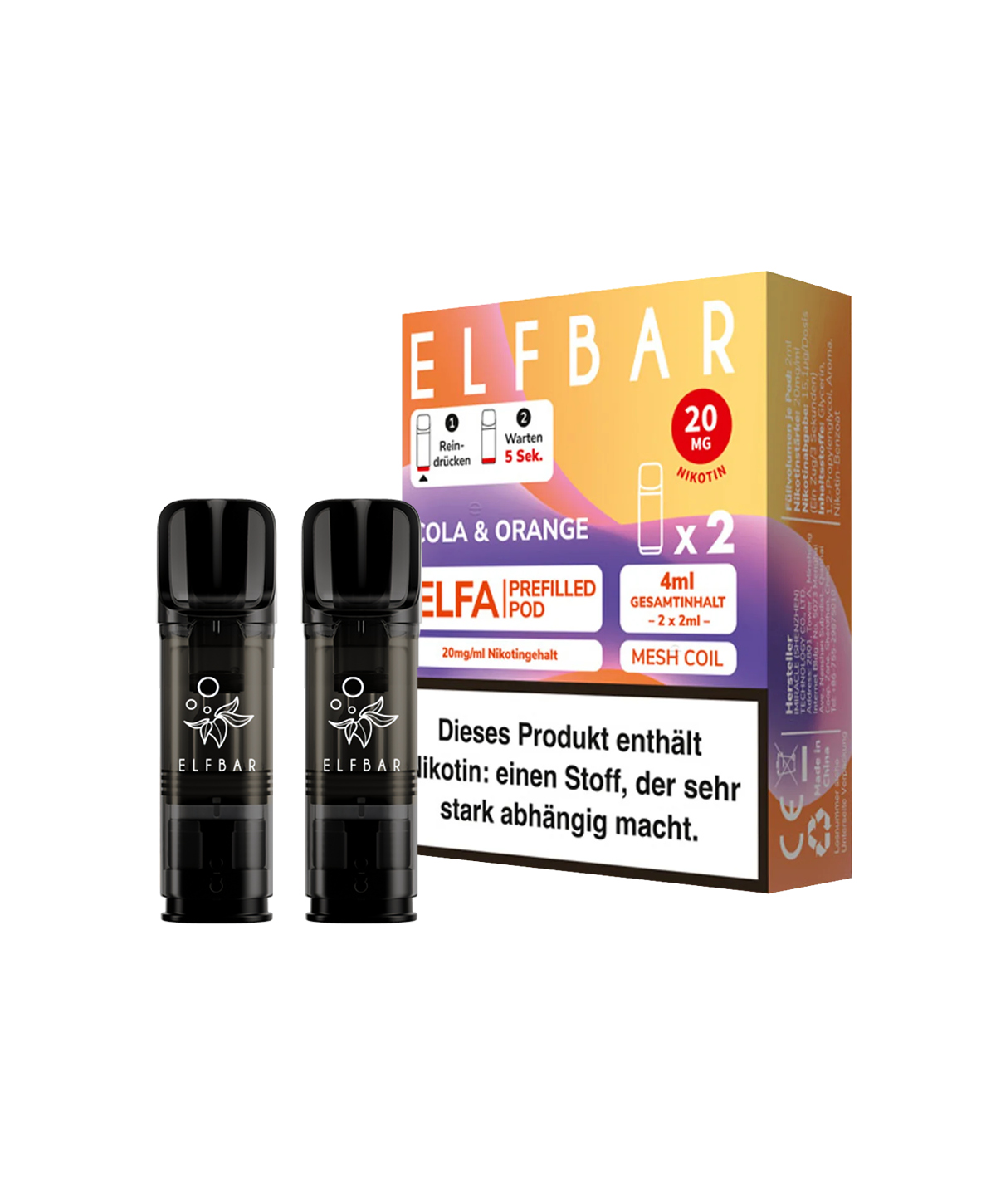 Elfa Pod - Cola Orange 2er Pack