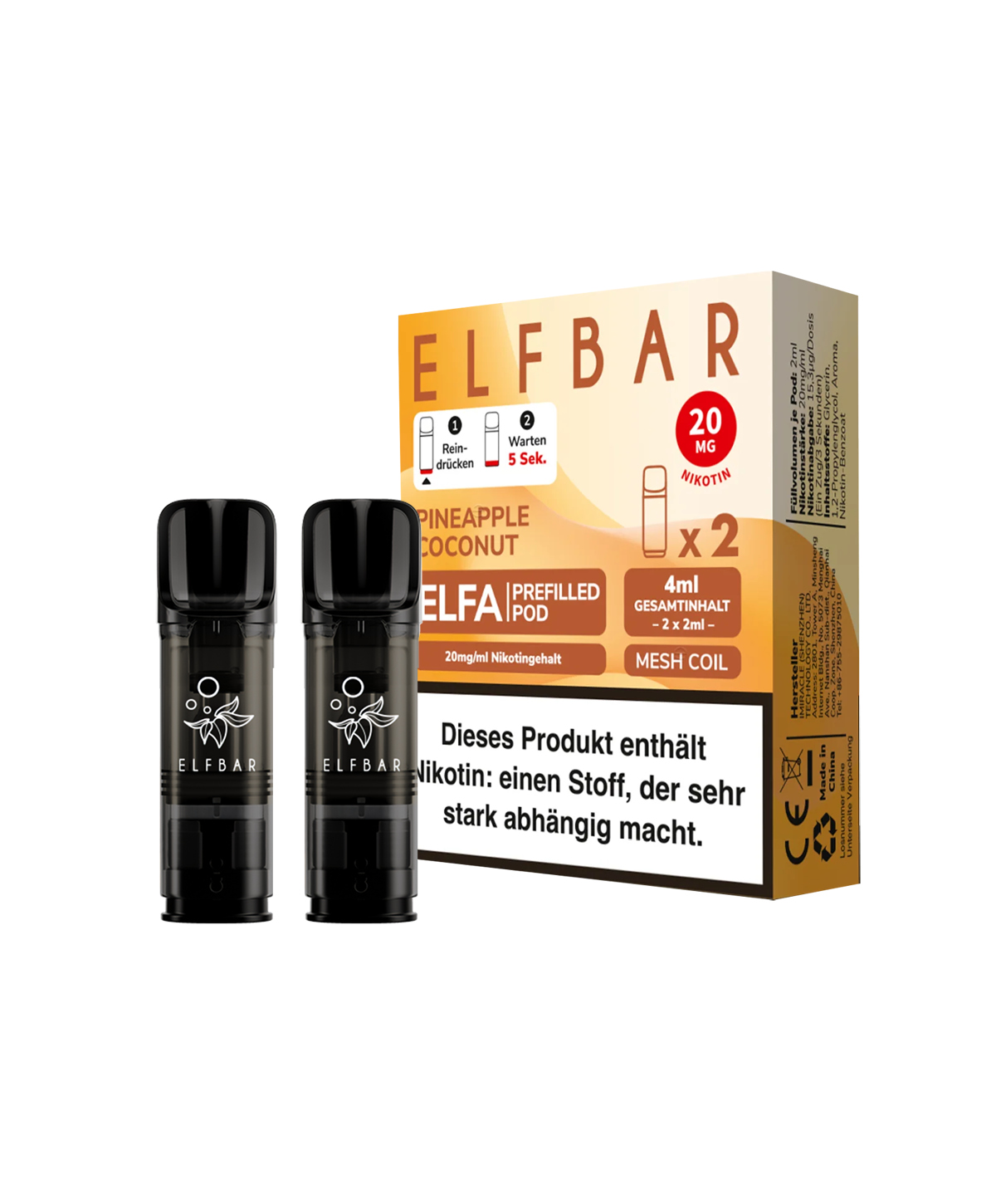 Elfa Pod - Pineapple Coconut 2er Pack Elfa Pod - Pineapple Coconut 2er Pack