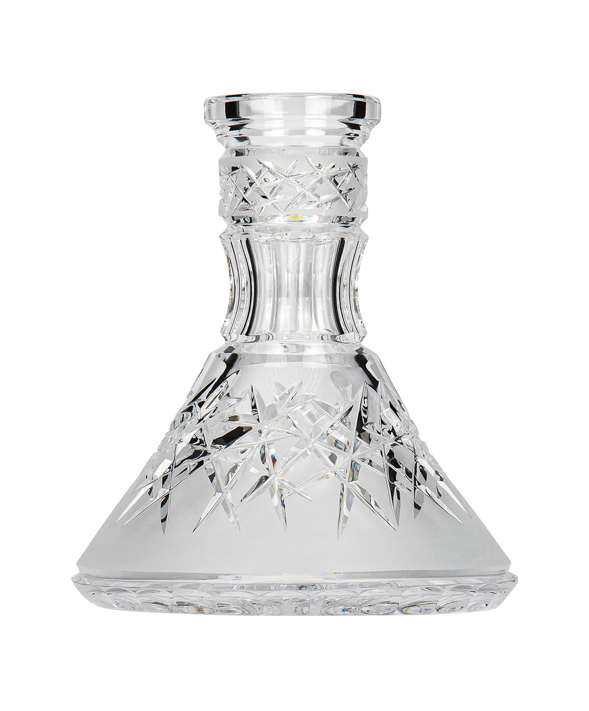 Moze Exclusive Glass Cone - Hoarfrost Down - Clear Hookah Glass