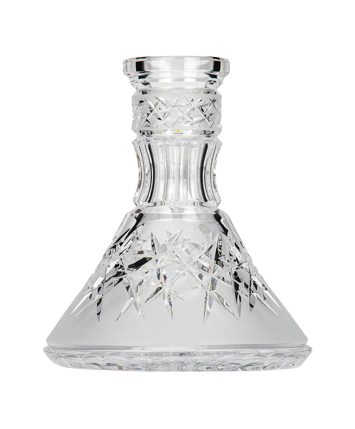Caesar Crystal Small Cone - Hoarfrost Down - Clear Hookah Glass Caesar Crystal Small Cone - Hoarfrost Down - Clear Hookah Glass