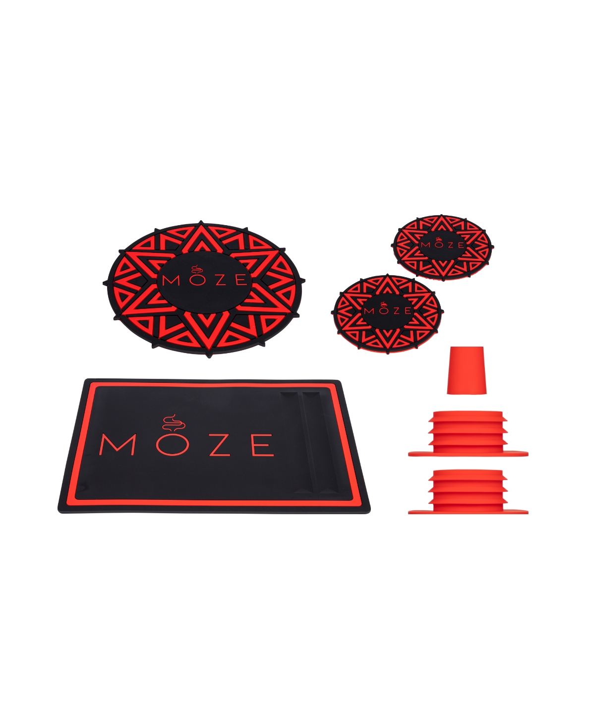 Moze Mini Coaster Set - Red