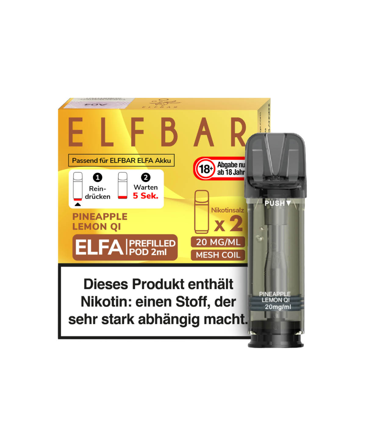 Elfa Pod - Pineapple Lemon Qi 2er Pack