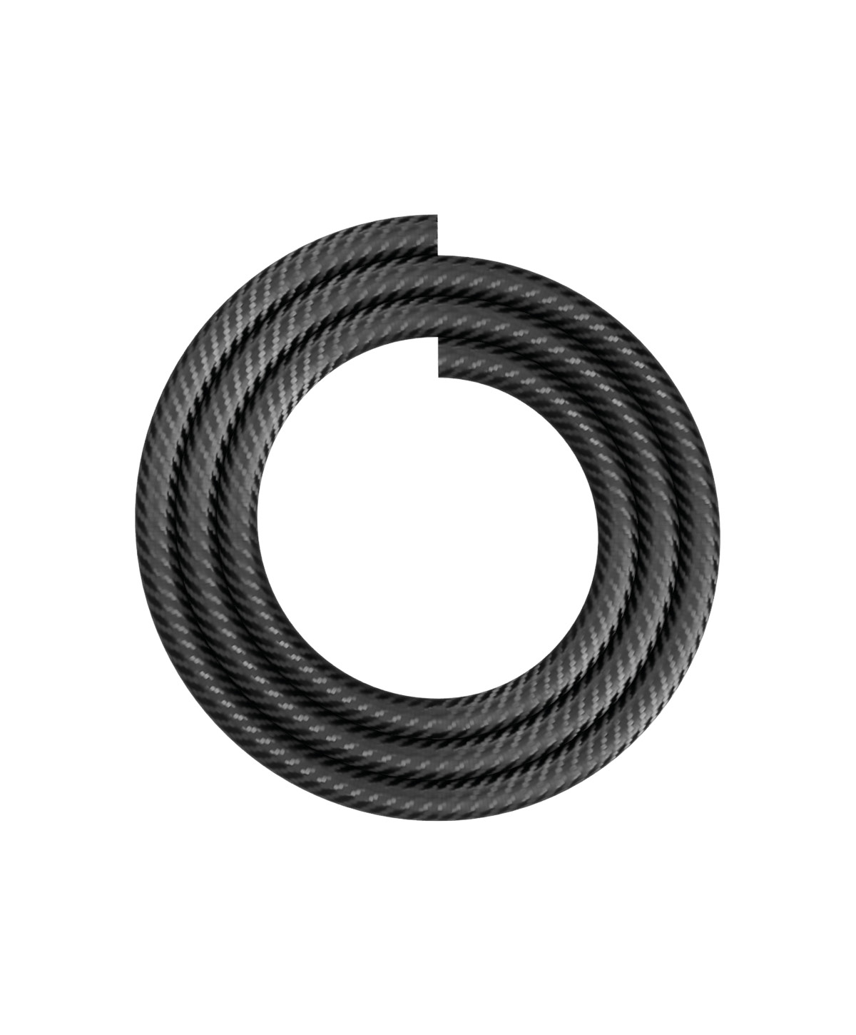 Moze Silikonschlauch Soft-Touch Carbon-Style Schwarz Shisha Schlauch