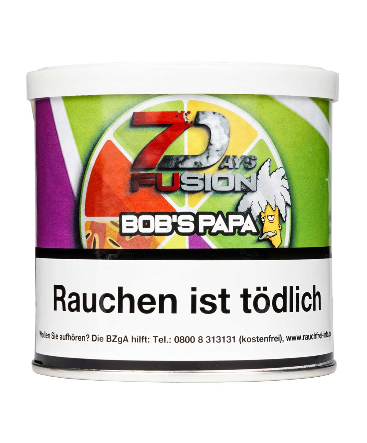 7 Days Fusion Bob's Papa Dry Base 65g Shisha Pfeifentabak