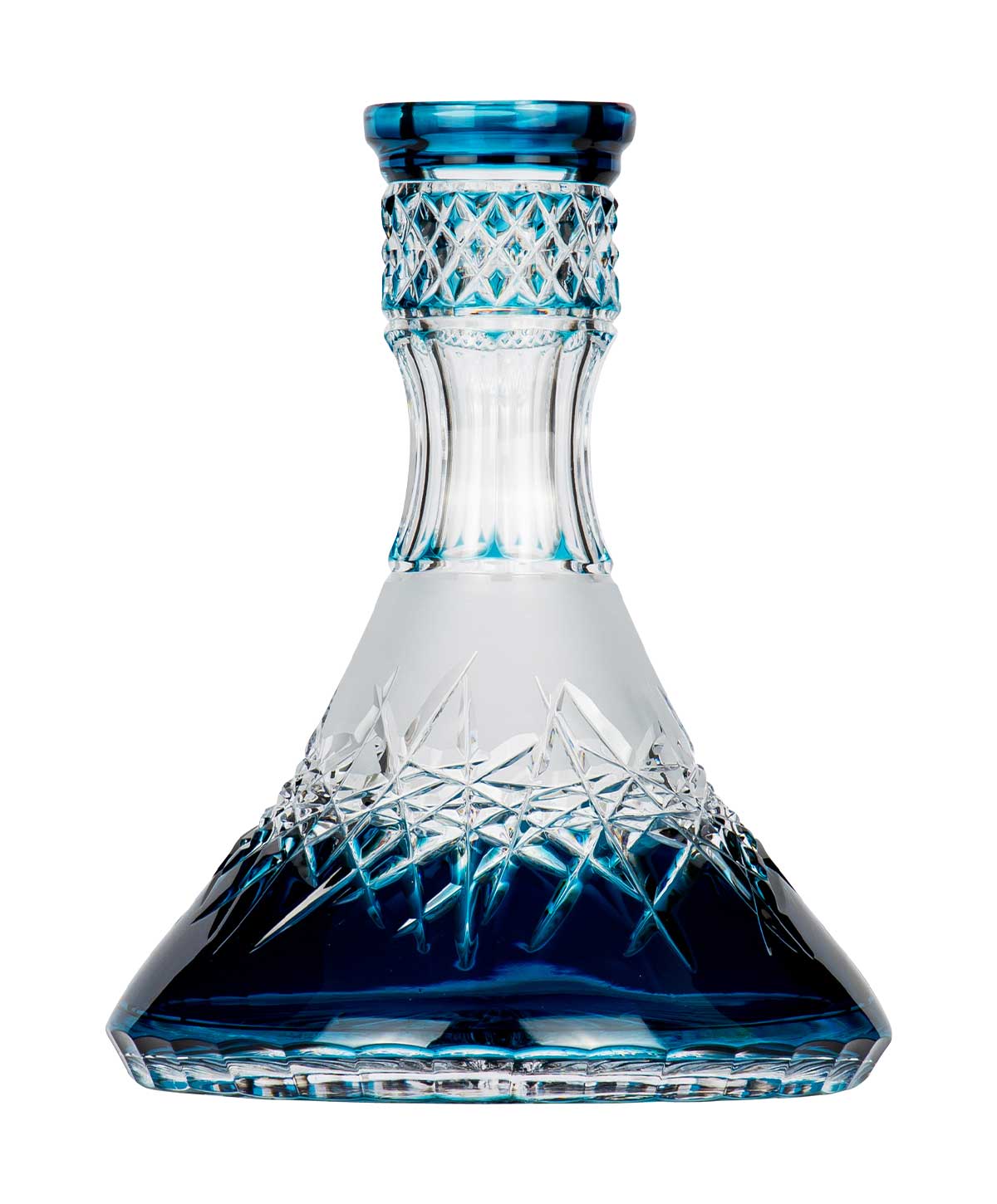 Caesar Crystal Large Cone - Hoarfrost Up - Blue Hookah Glass Caesar Crystal Large Cone - Hoarfrost Up - Blue Hookah Glass