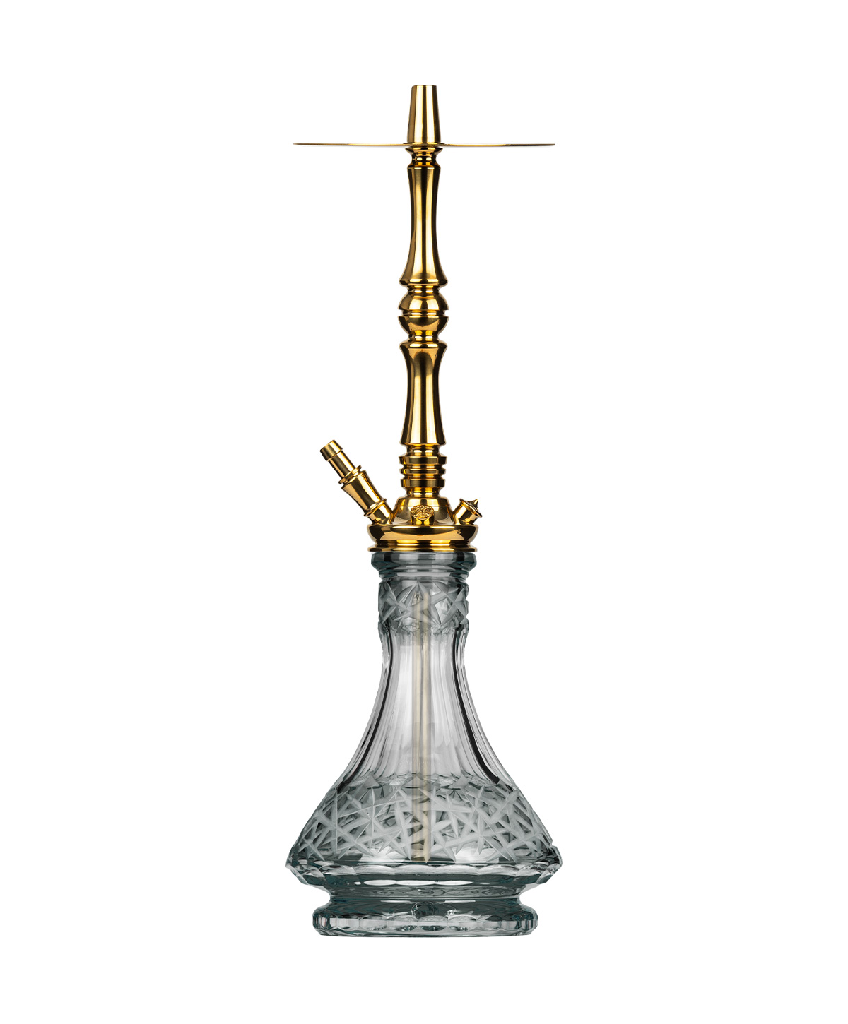 Moze Tradi L - Gold - Caesar Crystal Grey Shisha Moze Tradi L - Gold - Caesar Crystal Grey Shisha