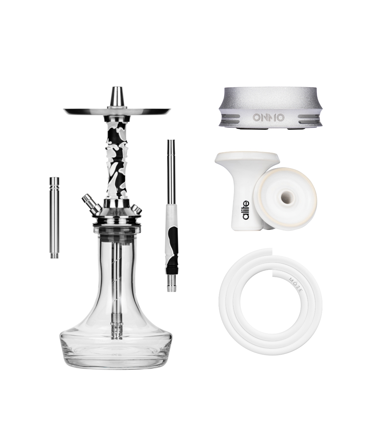 Moze Breeze Pro - Candy Line Grey/White Plus Bundle