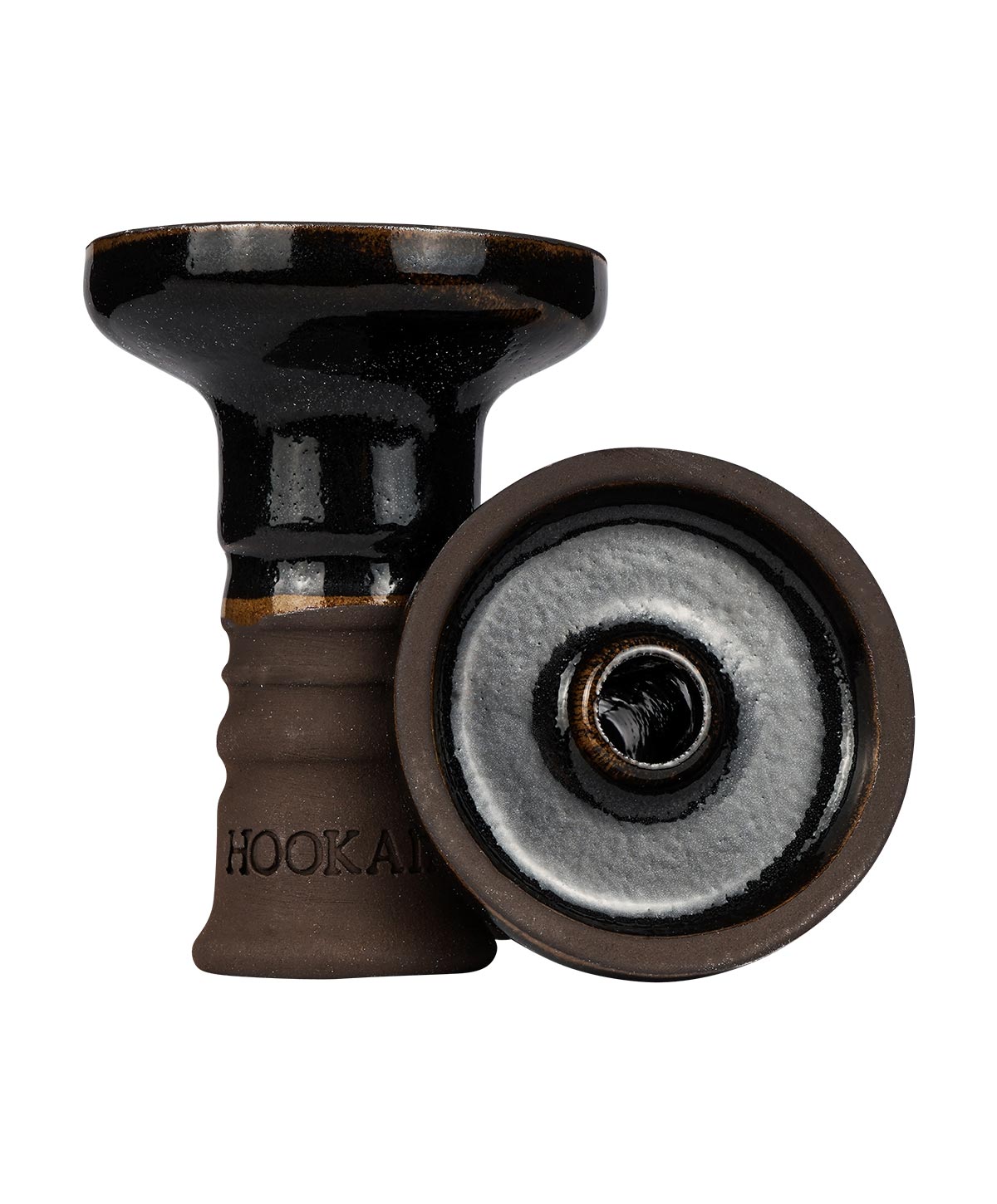 Hookain Low Lip - Shiny Black Tobacco Bowl