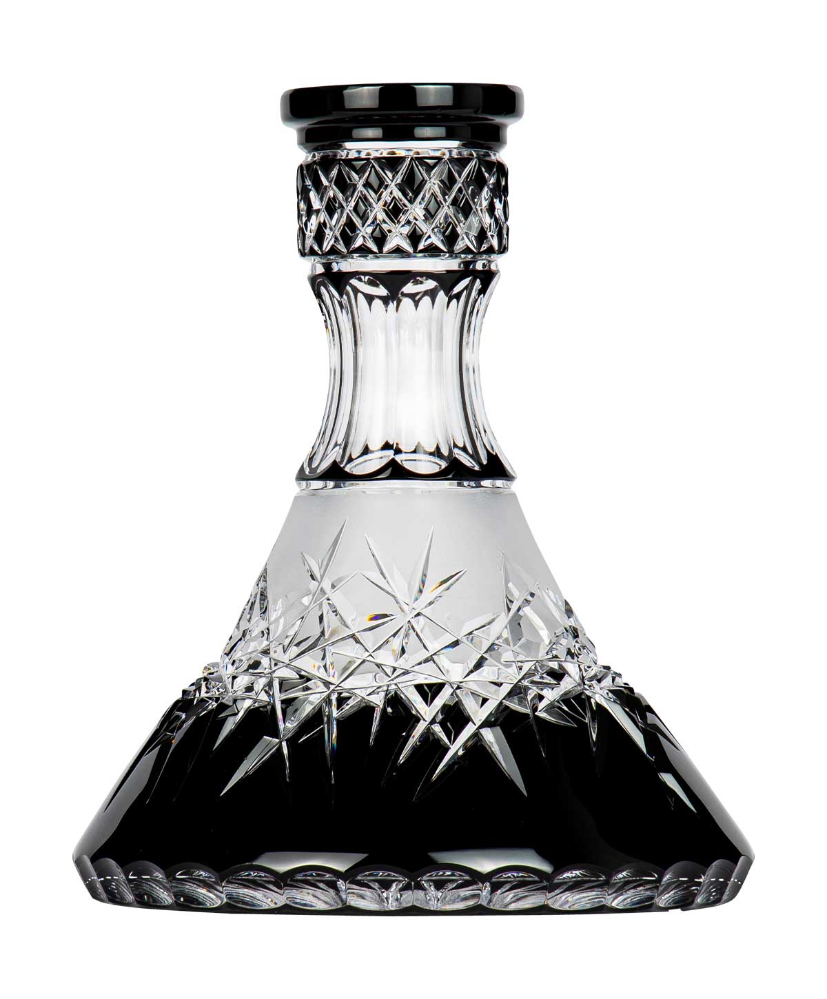 Caesar Crystal Large Cone - Hoarfrost Up - Black Shisha Bowl