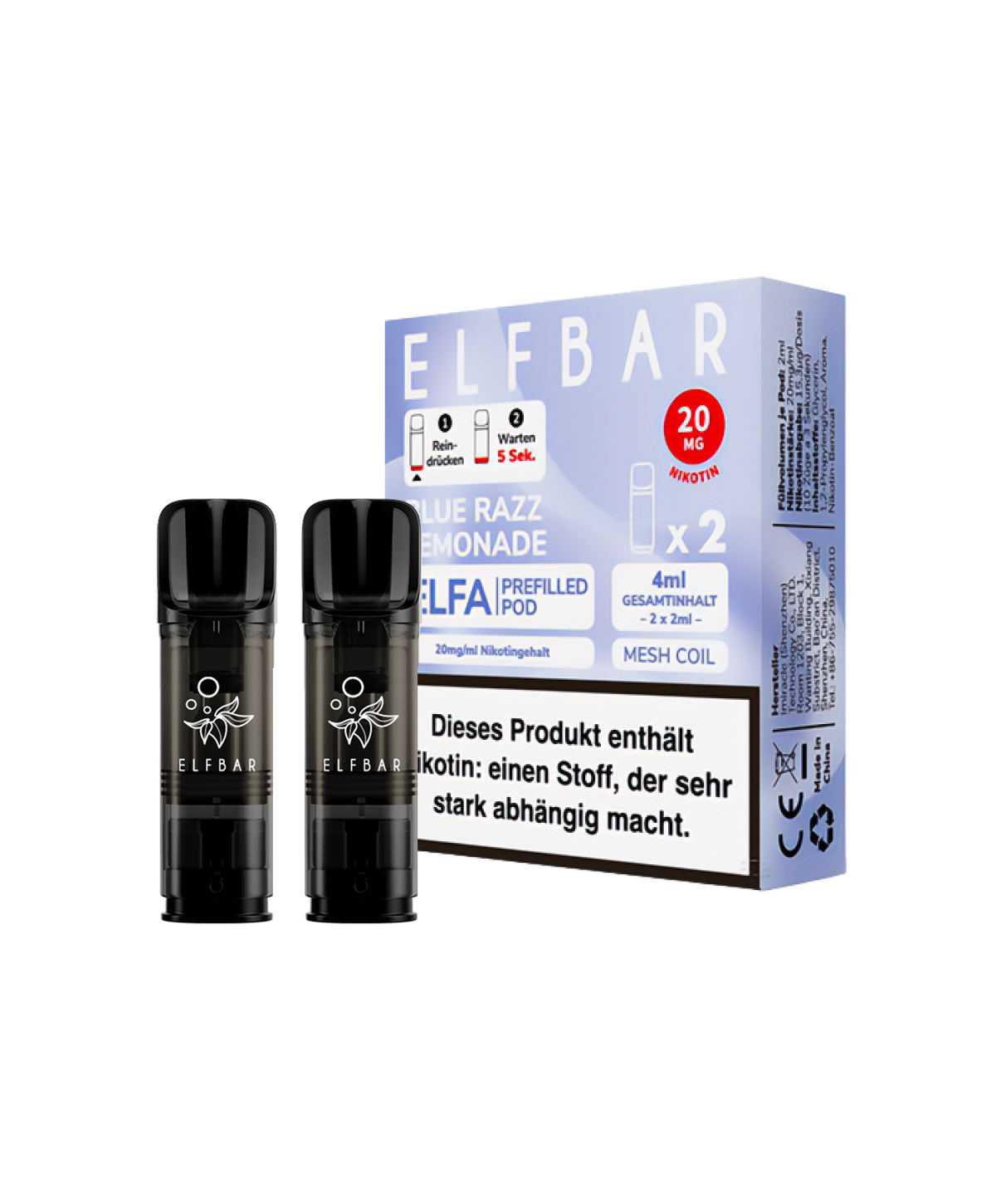 Elfa Pod - Blue Razz Lemonade 2er Pack