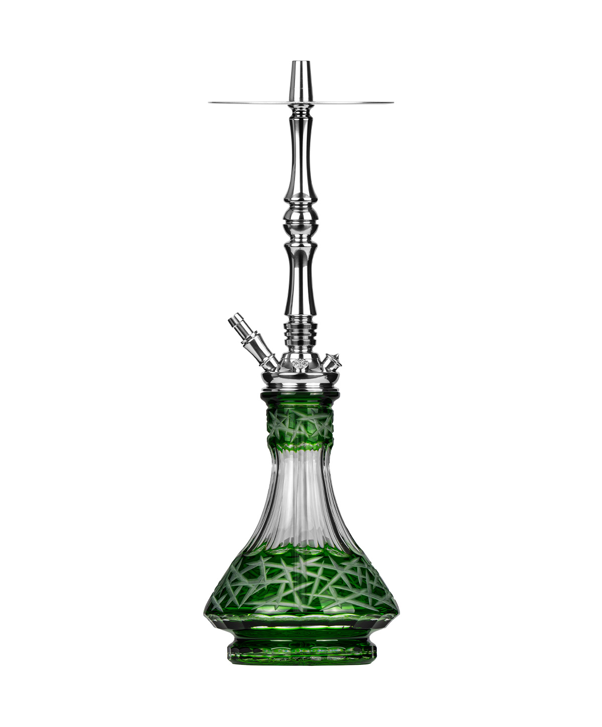 Moze Tradi L - Silver - Caesar Crystal Green Hookah