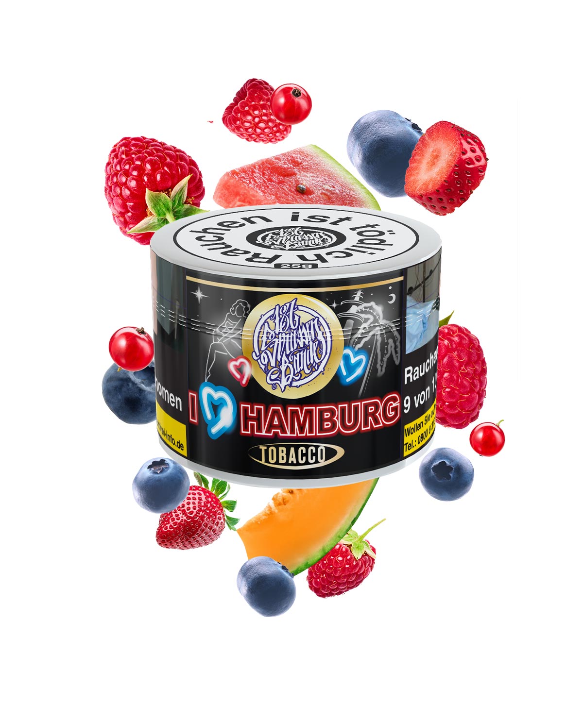 187 StrassenbandeI Love Hamburg 25g Hookah Tobacco