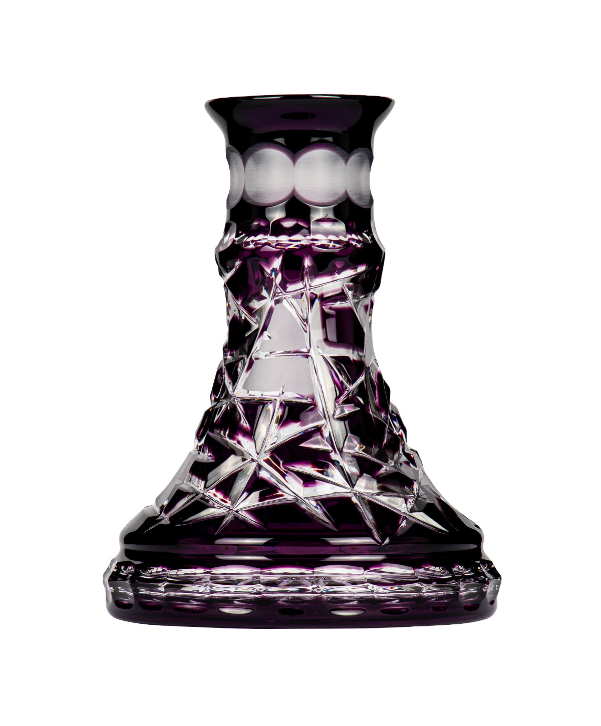 Caesar Crystal Small Mars Cut - Purple Hookah Glass Caesar Crystal Small Mars Cut - Purple Hookah Glass