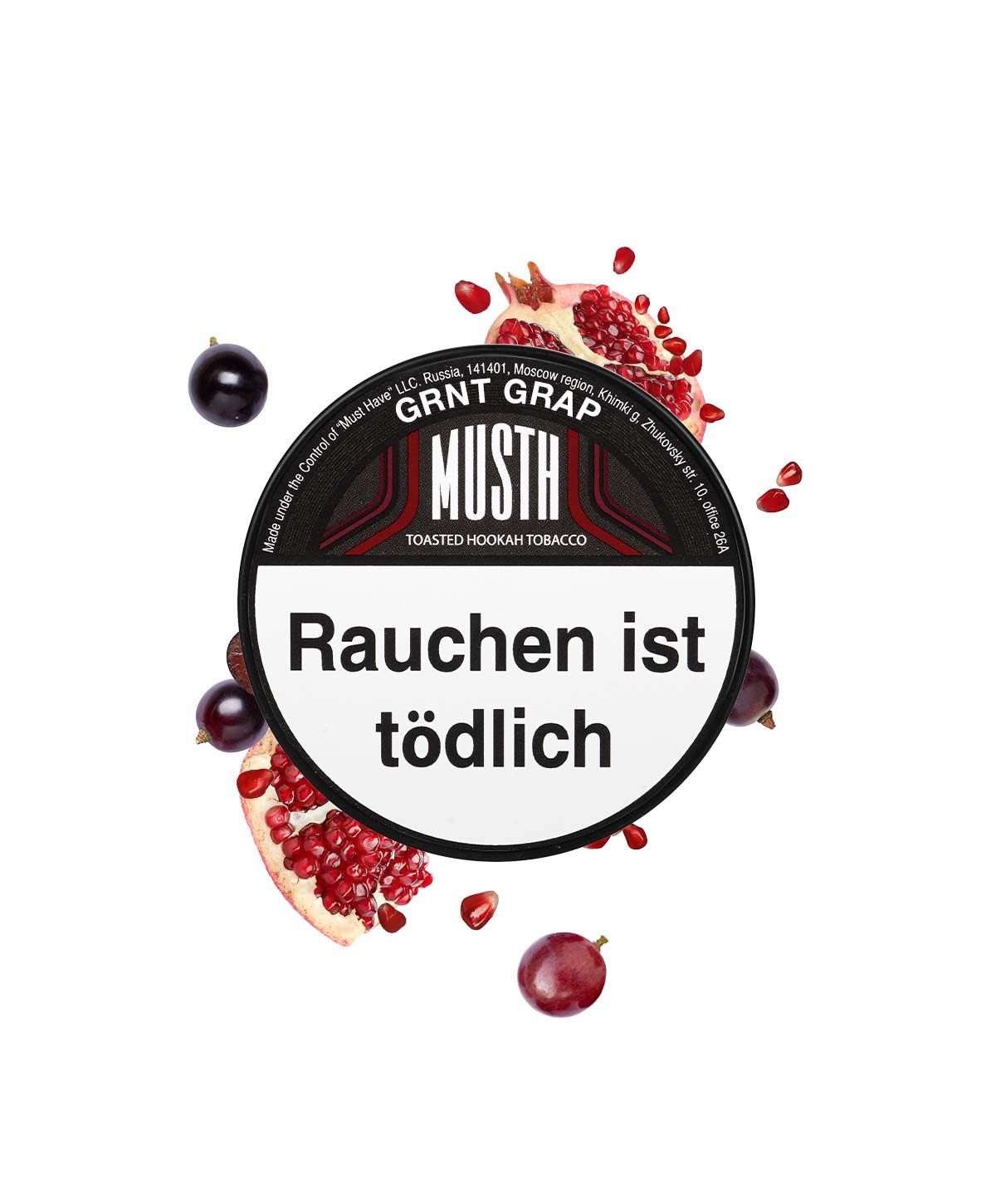 Must H Grnt Grap 125g Hookah Tobacco