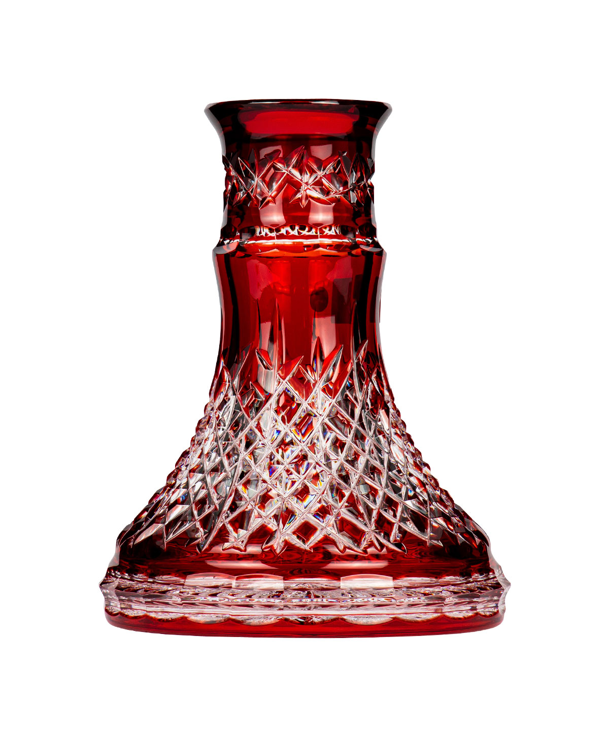 Caesar Crystal Small Wild Cut - Red Hookah Glass