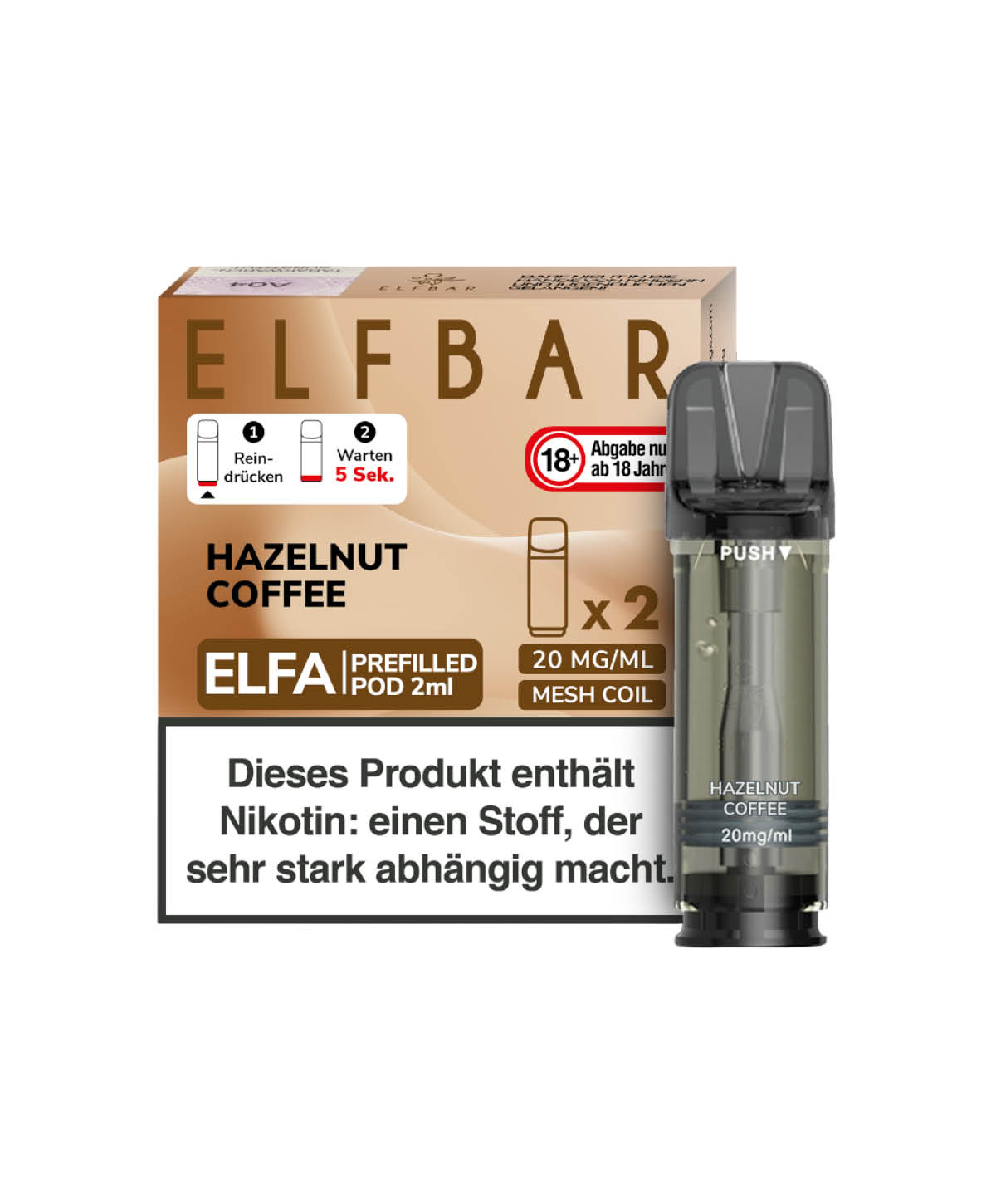 Elfa Pod - Hazelnut Coffee 2er Pack
