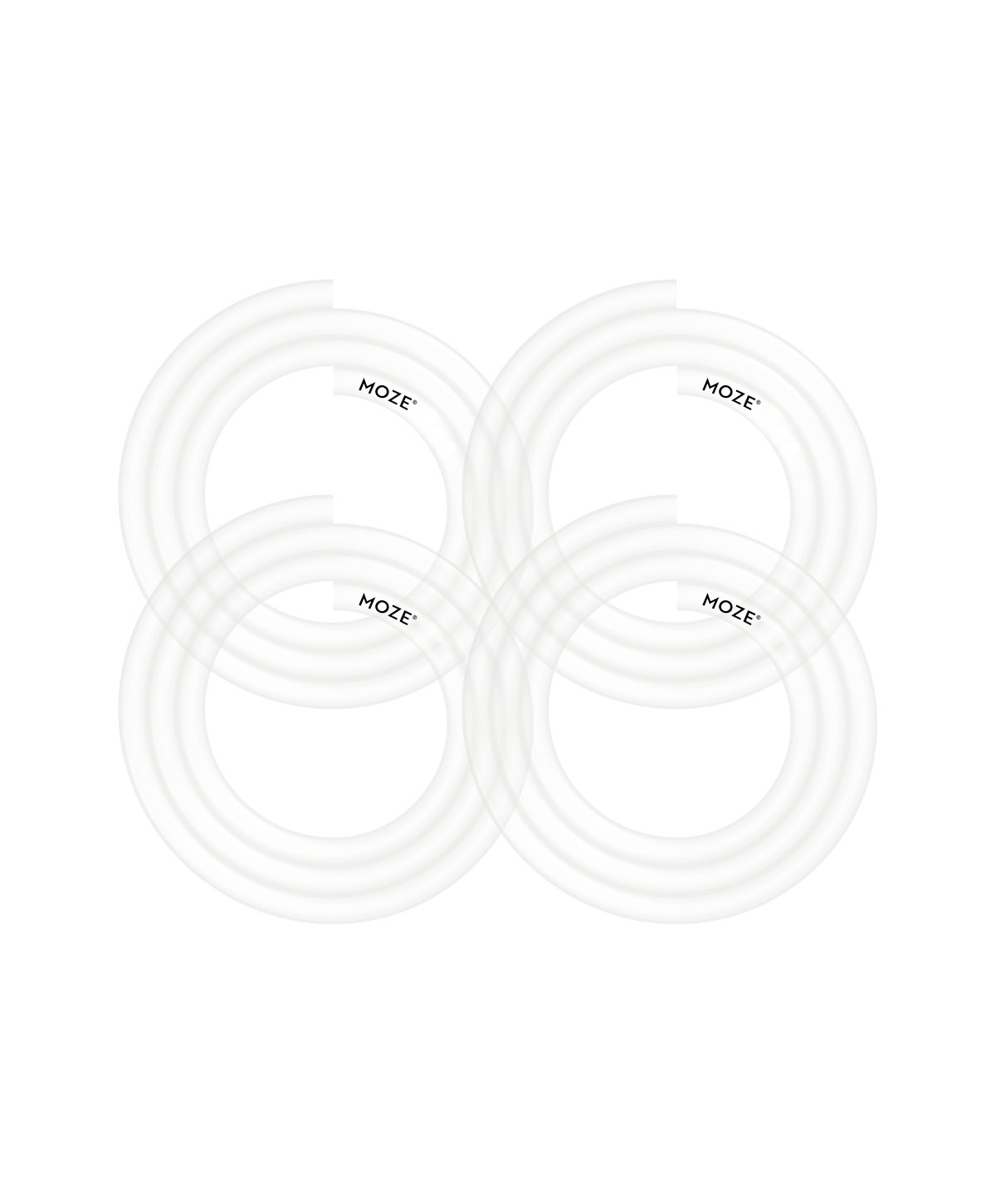 Moze Silicone Hose Frosted 4er Set Shisha hose
