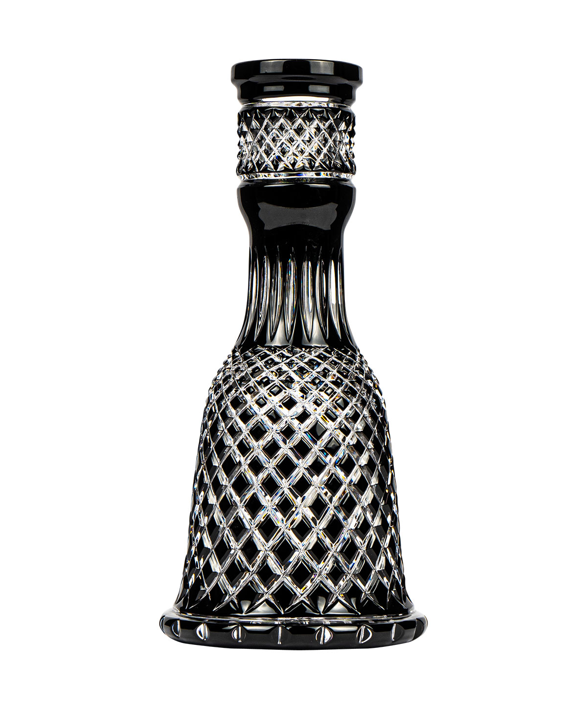 Caesar Crystal Tradi - Crown Cut - Black Hookah Glass