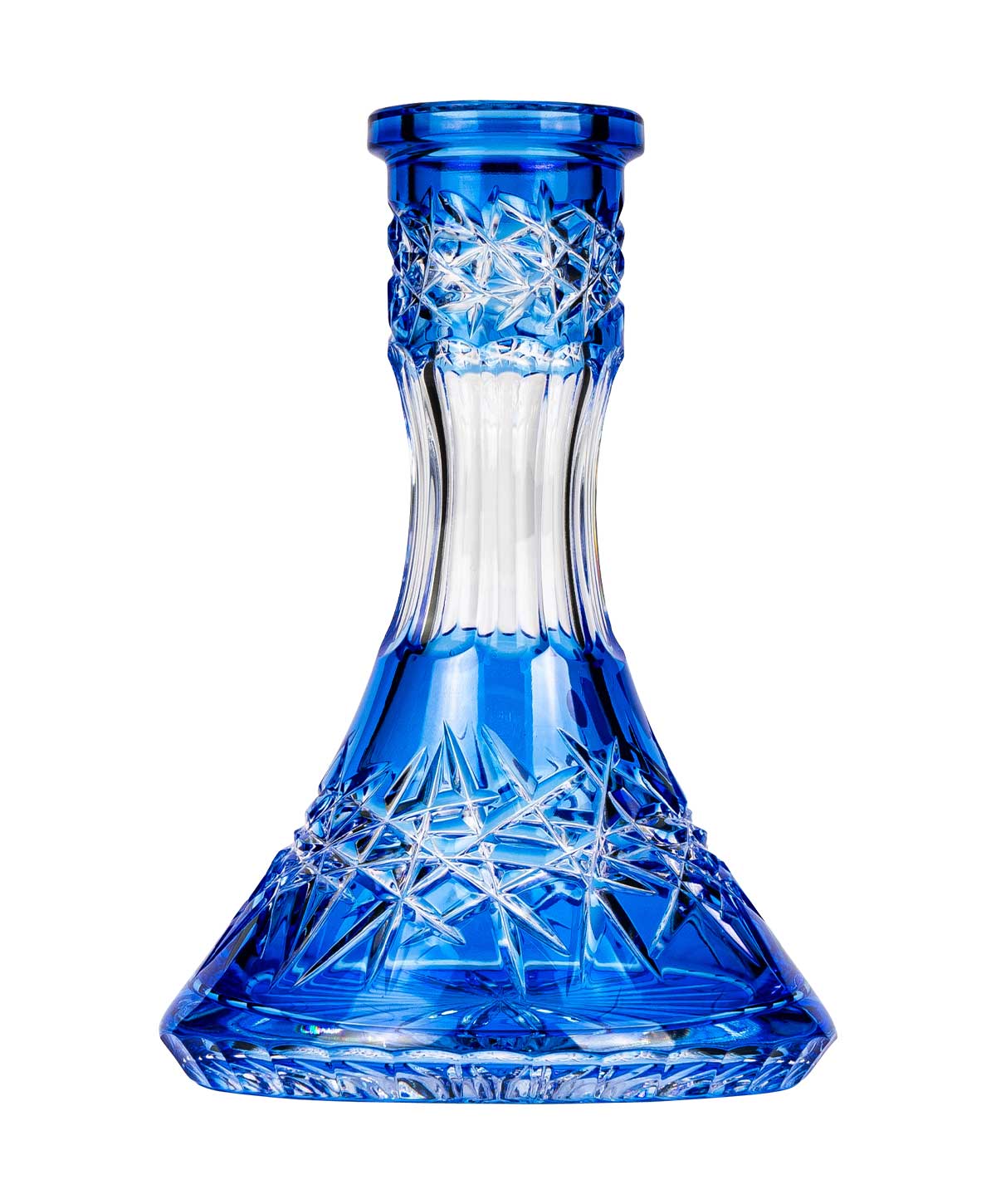 Caesar Crystal Small Vortex - Deep Cut - Cobalt Shisha Bowl Caesar Crystal Small Vortex - Deep Cut - Cobalt Shisha Bowl
