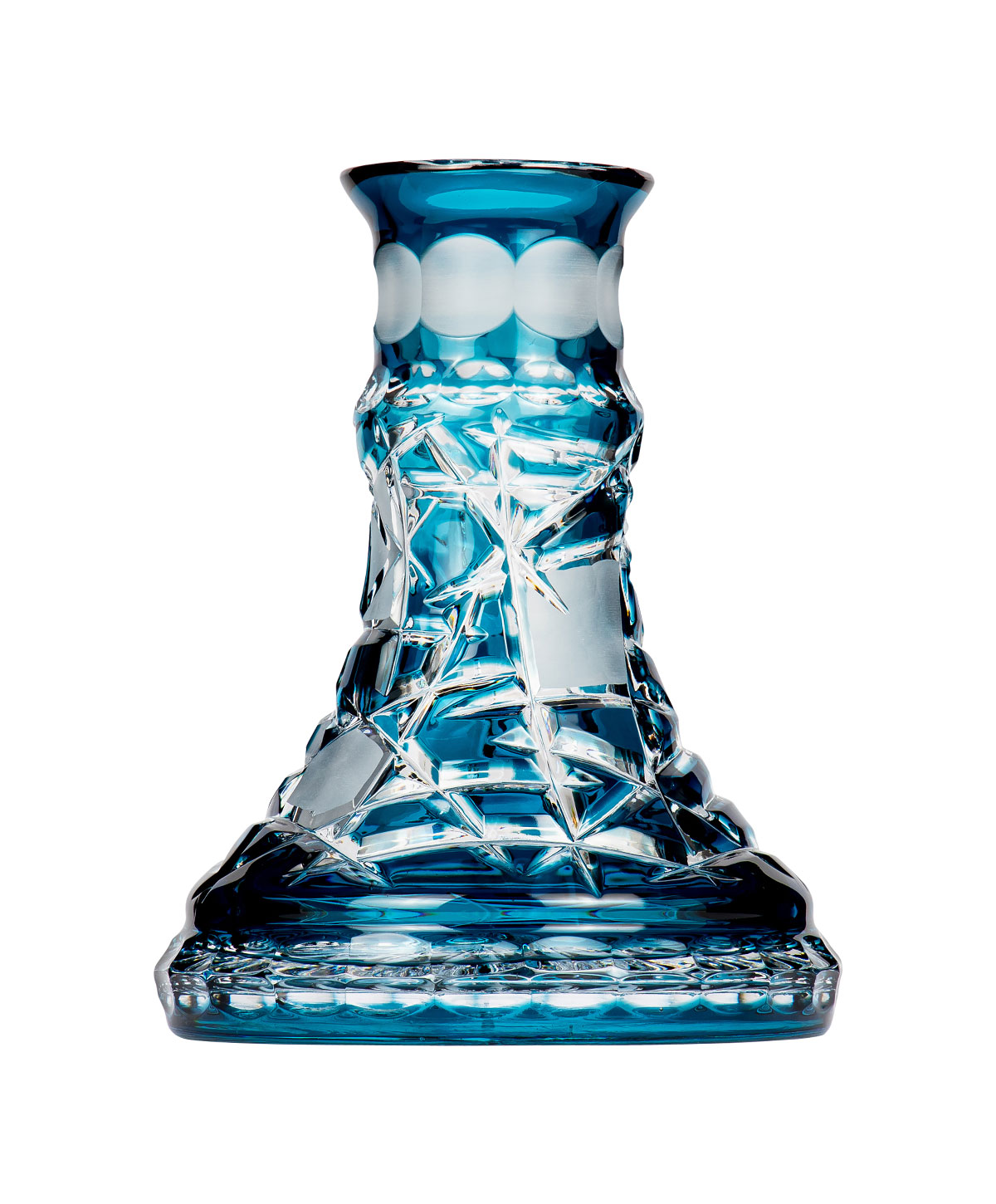 Caesar Crystal Small Mars Cut - Blue Hookah Glass Caesar Crystal Small Mars Cut - Blue Hookah Glass