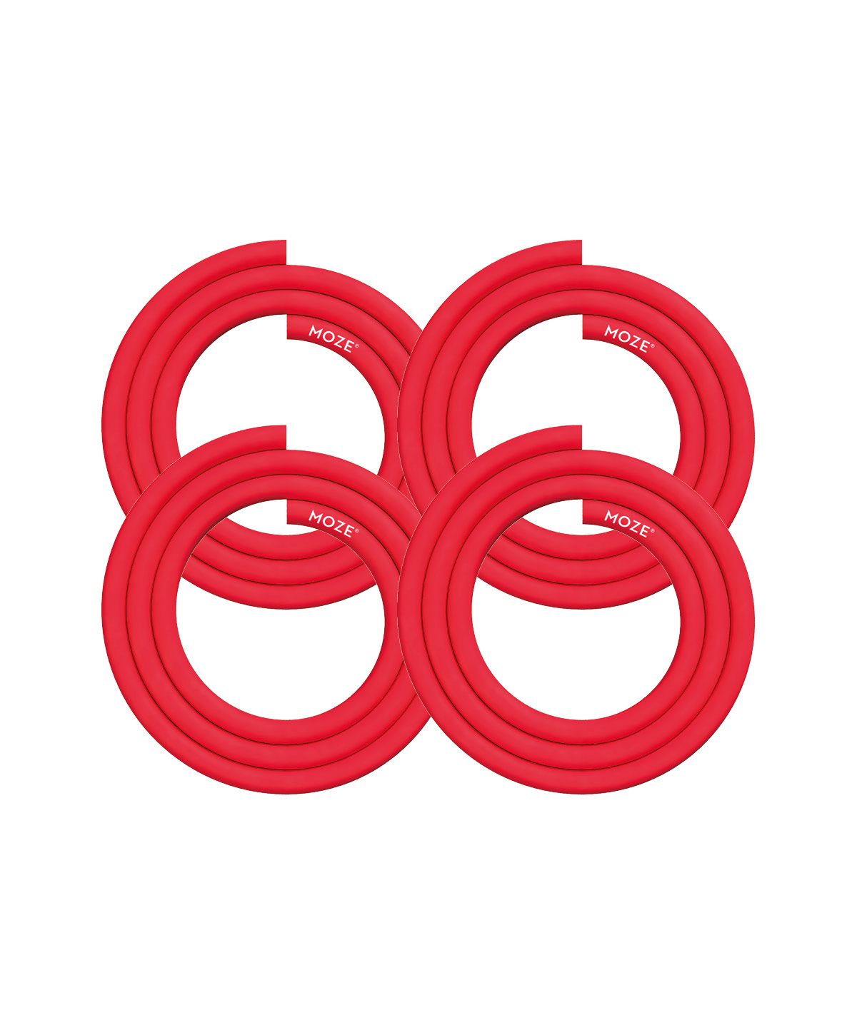 Moze Silicone Hose Red 4er Set Shisha hose