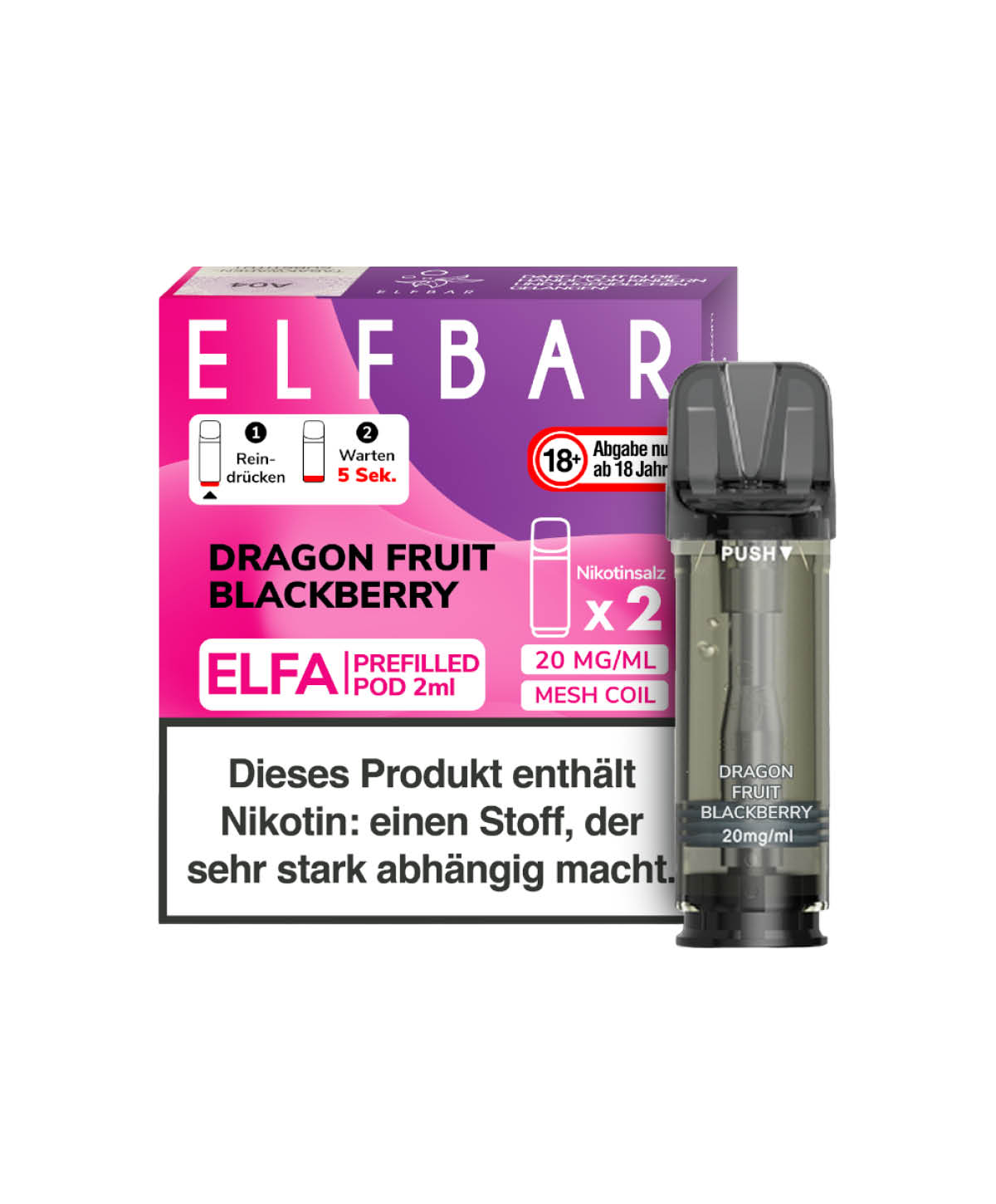 Elfa Pod - Dragonfruit Blackberry 2er Pack