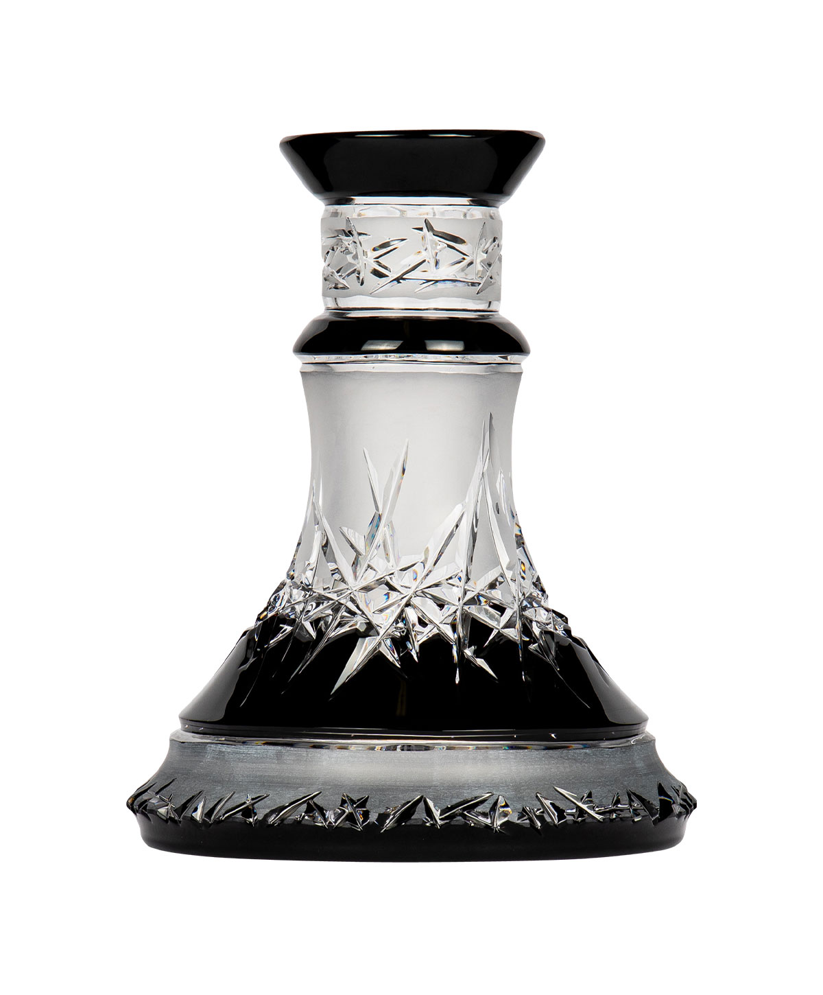 Caesar Crystal Small Ice Cut - Black Hookah Glass Caesar Crystal Small Ice Cut - Black Hookah Glass
