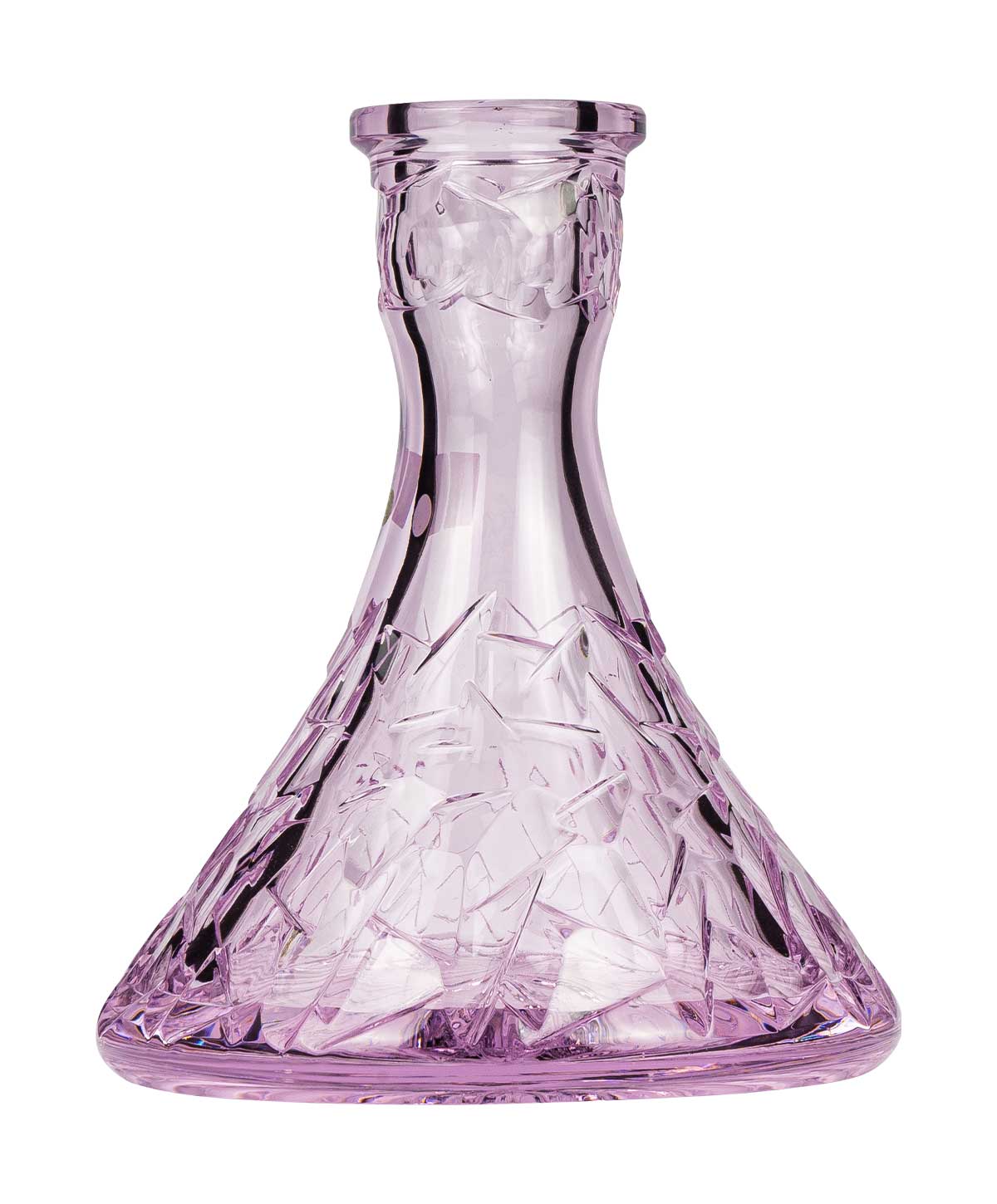 Caesar Crystal Large Cone - Floe - Pink Hookah Glass Caesar Crystal Large Cone - Floe - Pink Hookah Glass