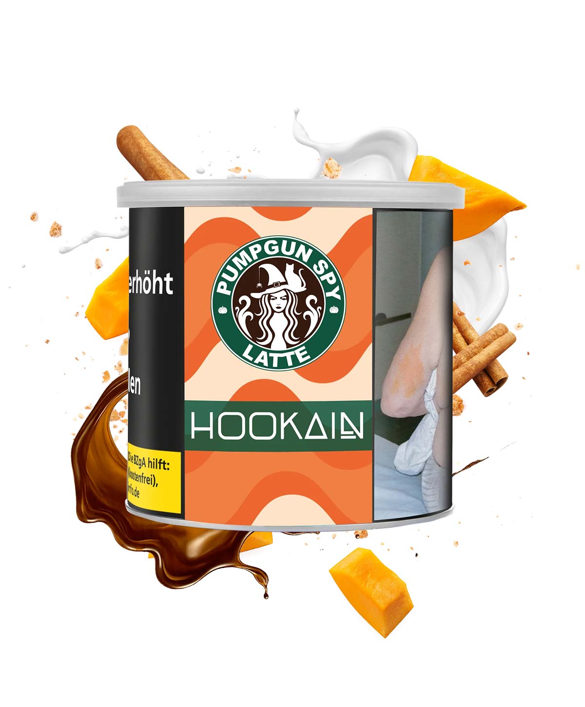 Hookain Pumpgun Spy Latte 200g Hookah Tobacco