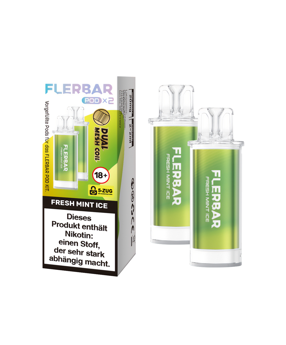 Flerbar Pod - Fresh Mint Ice 2er Pack
