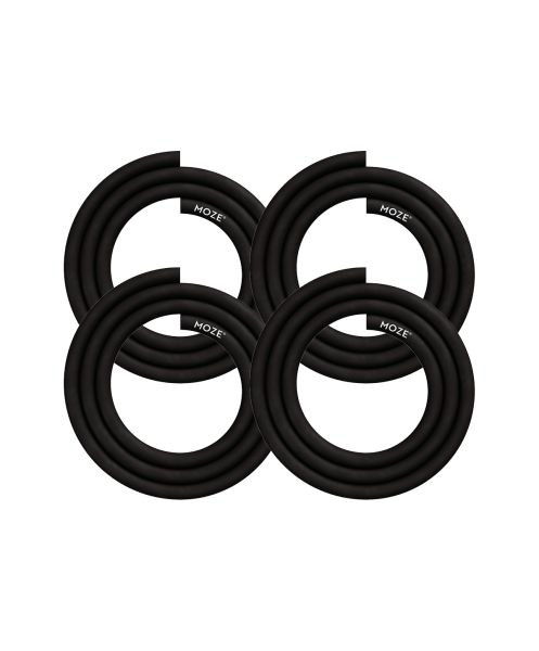Moze Silicone Hose Black 4er Set Hookah hose
